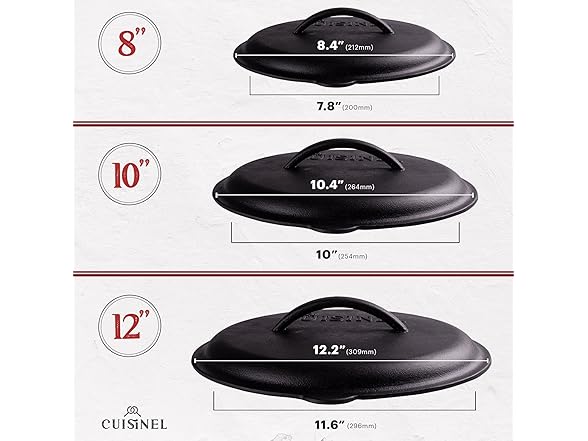 Cuisinel Cast Iron Set w/Lids 3pc