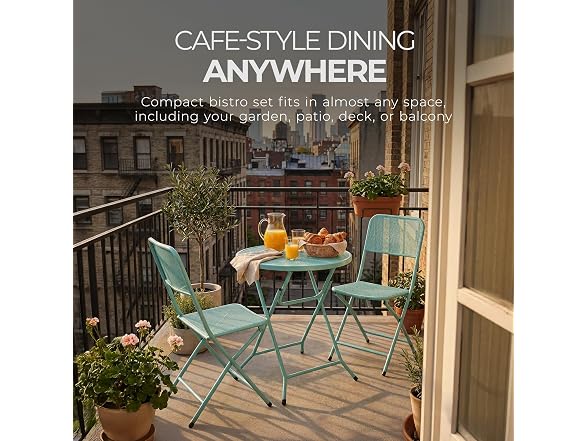 Four Seasons Courtyard Padova Foldable 3 Piece Patio Set