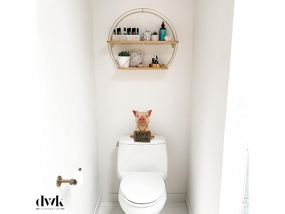 DWK Pig Toilet Tank Decorative Figurine | Pig Bath