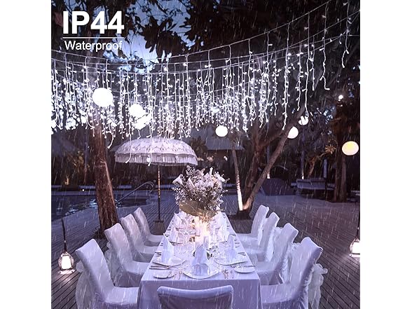 Brightown Icicle Christmas Lights Outdoor, 40Ft