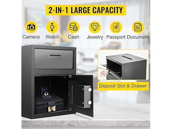 VEVOR Digital Depository Safe 1.7 Cubic Feet