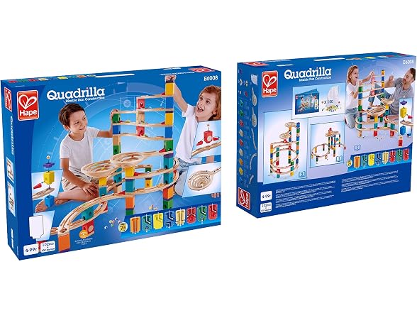 Hape Quadrilla Cyclone Wooden Marble Run Race Maze