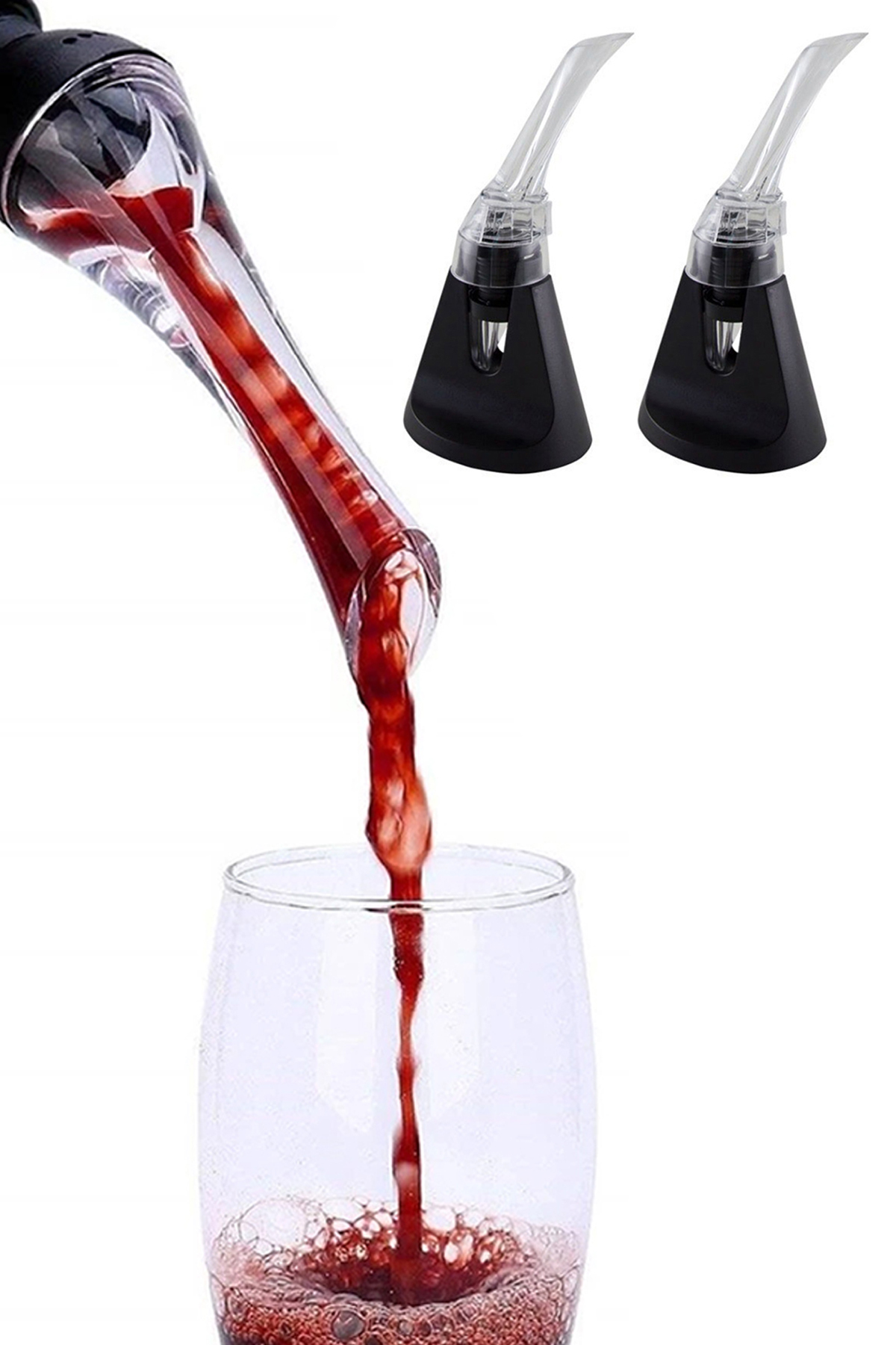 2pk Wine Aerator Pourer & Decanter Spout - Gallery 5