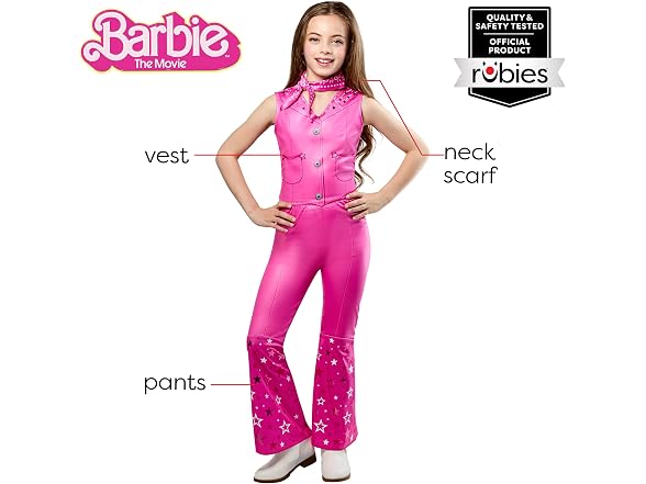 Rubies at Party City Barbie Movie: Cowgirl Barbie Costume for Kids (XS)