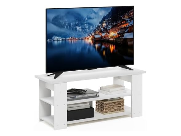 Furinno Jaya TV Stand Up to 55-Inch, White
