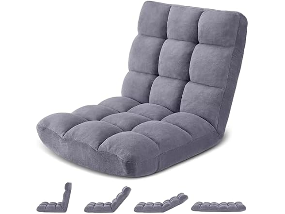 Folding Floor Gaming Chair, 14-Position - Gallery 3