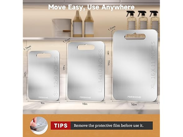 Perehome Titanium Cutting Board, 3pcs