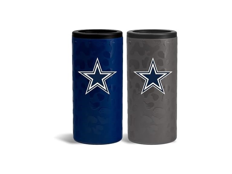 COWBOYS Leopard Can Coolers 2pk