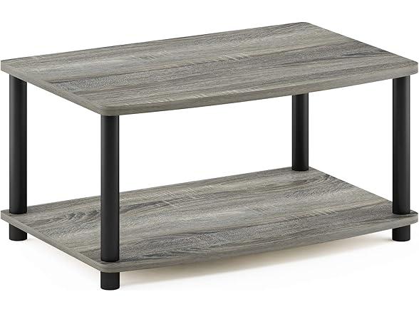 Furinno 2-Tier TV Stand Grey/Black
