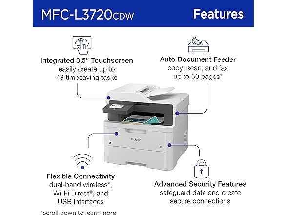 Brother Wireless Color Laser Printer w/ Scanner
