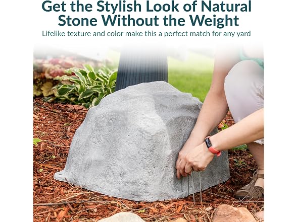 Sunnydaze 14” H Medium Faux Landscape Rock Cover
