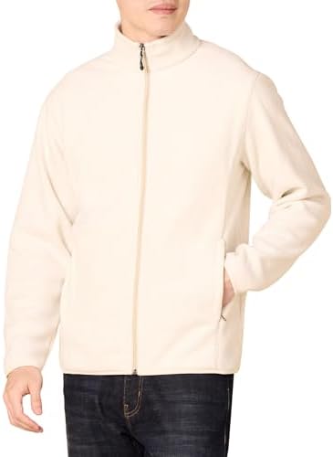 Amazon Essentials Men's Full-Zip Fleece Jacket (Available in Big & Tall), Oatmeal Heather, X-Large