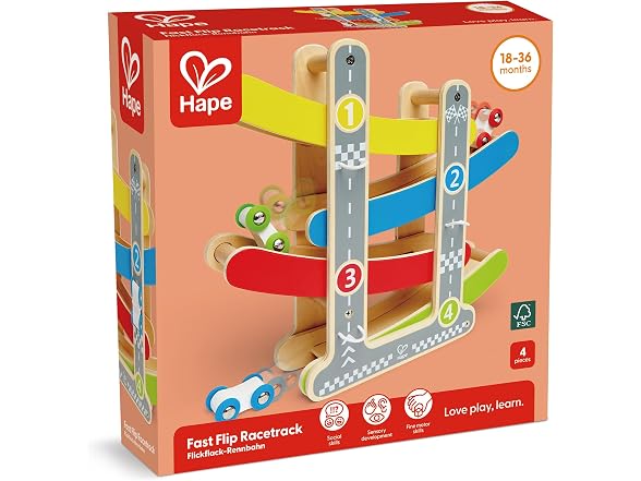 Hape Toddler Wooden Race Track Car