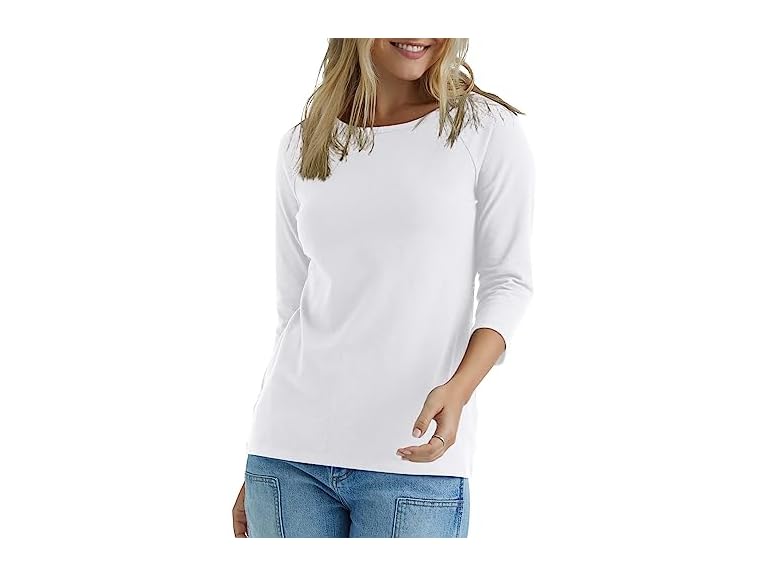 Hanes Womens Stretch Cotton Raglan Tee