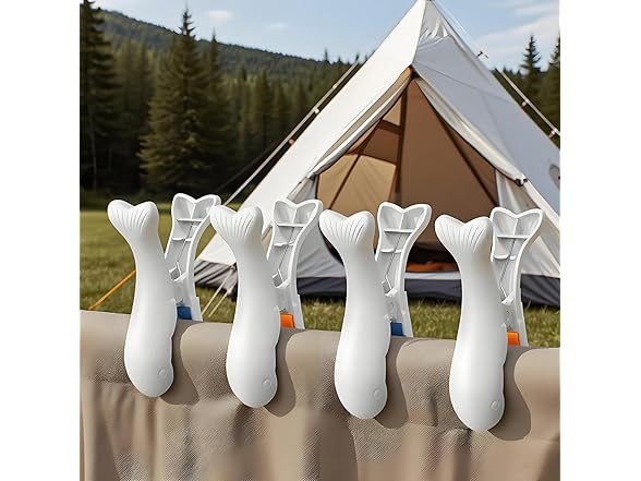 Whale-Shaped Beach Towel Clips 6Pk