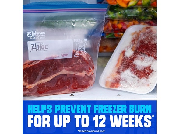 Ziploc 12 Freezer Bag Pint 20 CT Pack Of 12- 240 Total