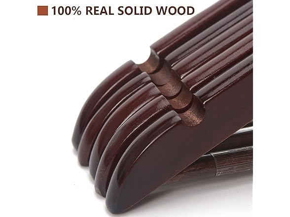 Sukkiri Homu Wooden Hangers 20 Pack Walnut 