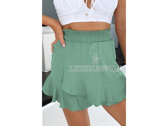 Letsrunwild Girls (L) Mini Skirt Skort High Shorts