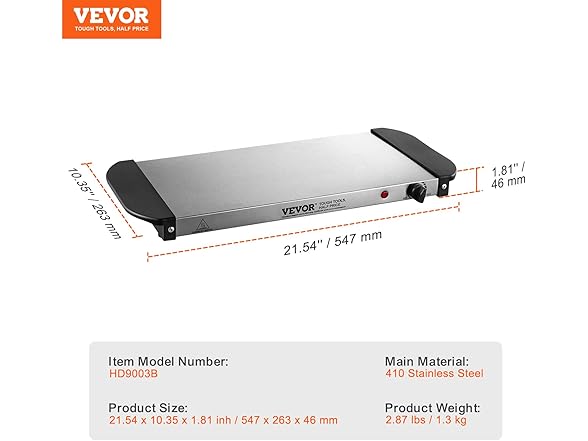 VEVOR Electric Food Warming Tray