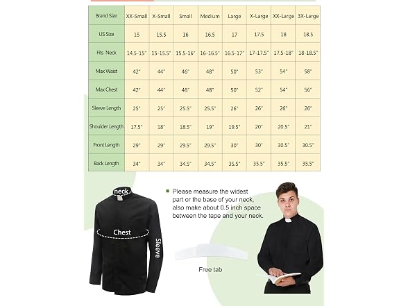 IvyRobes Men (XL) Tab-Collar Long Sleeves Shirt