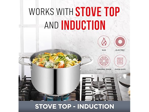 Bakken-Swiss 5-Qt Stainless Steel Stockpot
