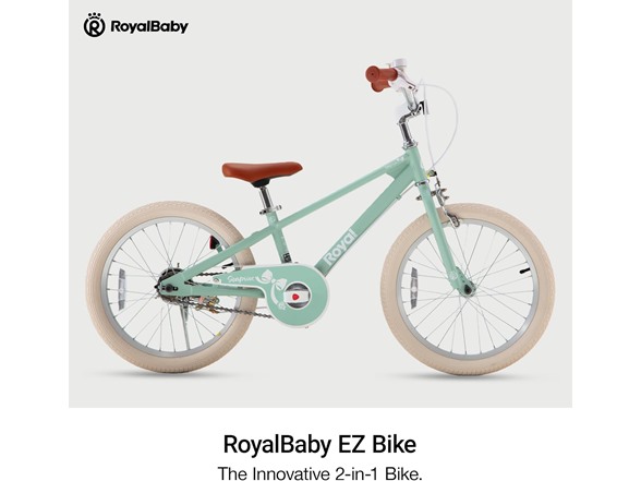 RoyalBaby EZ Kids Bike,18 Inch Convertible Balance to Pedal Bike