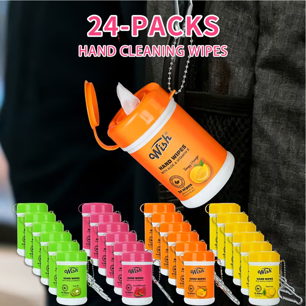 24pk Travel Size Hand Wipes Keychain - Gallery 13