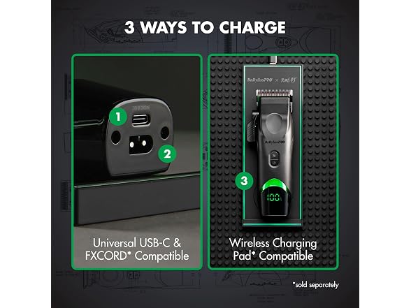 BaBylissPro x Tomb45 SilverFX Wireless Chg Clipper