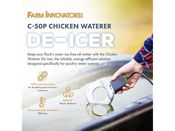 Farm Innovators Chicken Waterer De-Icer