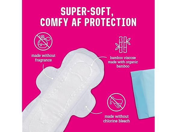 Flo Night Menstrual Pads Bamboo Heavy 14pk