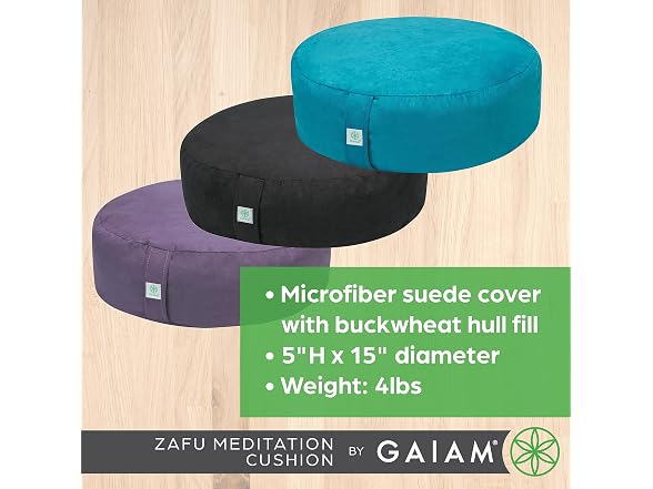 Gaiam Zafu Meditation Cushion, Indigo