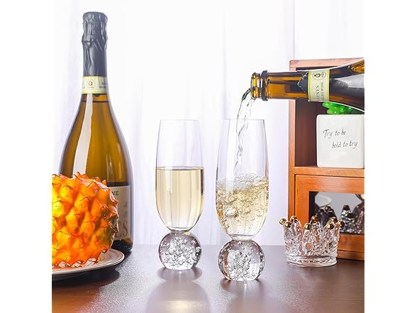 YLNNLC Crystal Lead-Free Champagne Flute