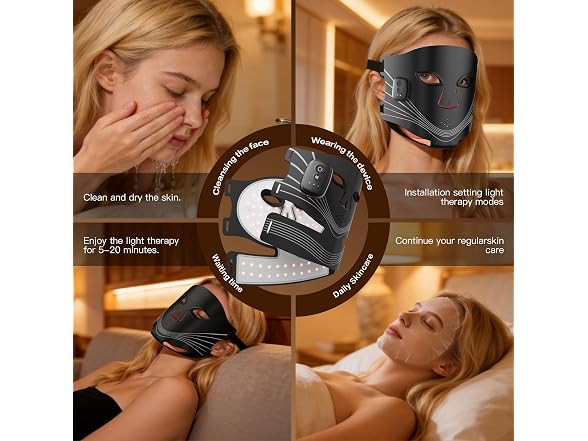 Red Light Therapy Mask for Face and Neck