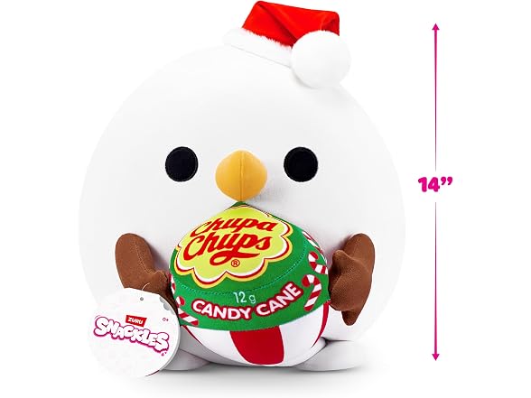 Snackles Christmas Snowman & Chupachups 14 Inch Plush