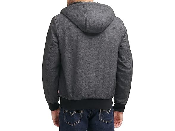 Levis Mens Softshell Sherpa Hooded Bomber (XXL)