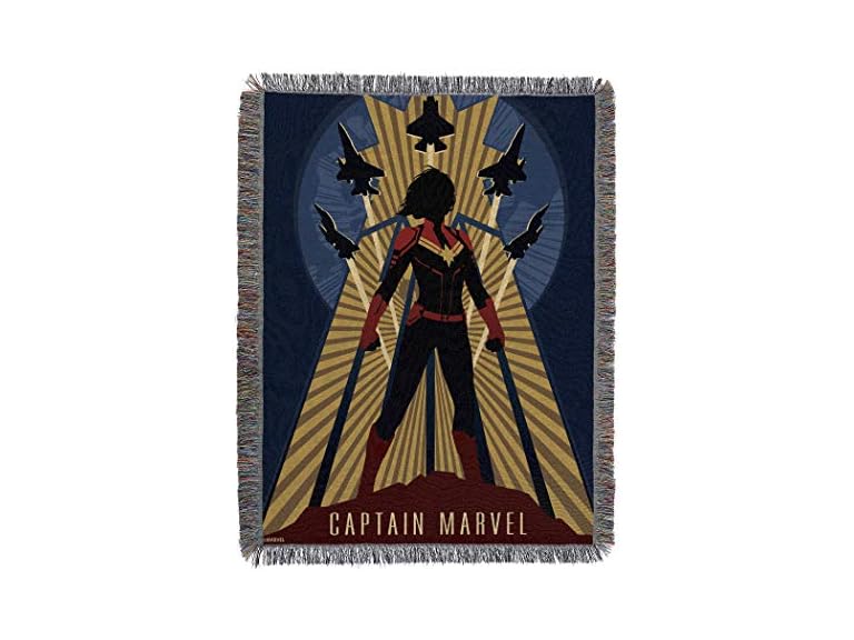 Captain Marvel Woven Tapestry Blanket - Gallery 2