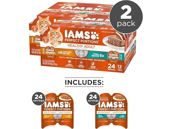 24PK IAMS Perfect Portions Sensitive Digestion Cat Food