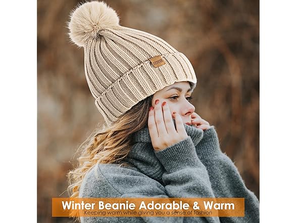 REDESS Womens Winter Knitted Beanie Hat