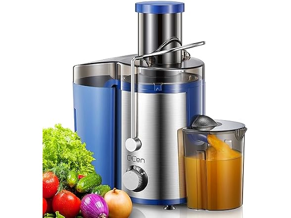 Qcen 800W Centrifugal Juicer Blue