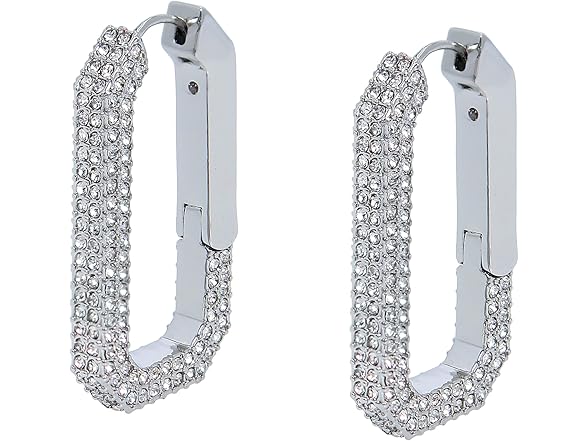 AllSaints Pavé Geometric Link Earrings