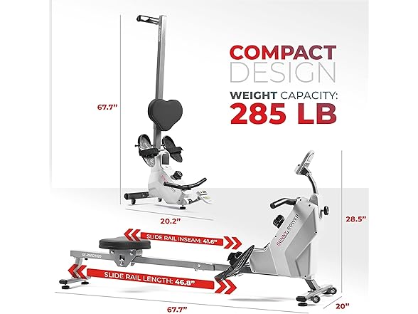 Sunny Health & Fitness Smart Magnetic Rowing Machine
