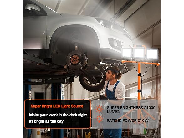 21000 Lumen Work Lights with Stand