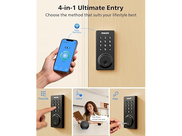 Philips DDL242X-15HW WiFi Smart Keypad Deadbolt
