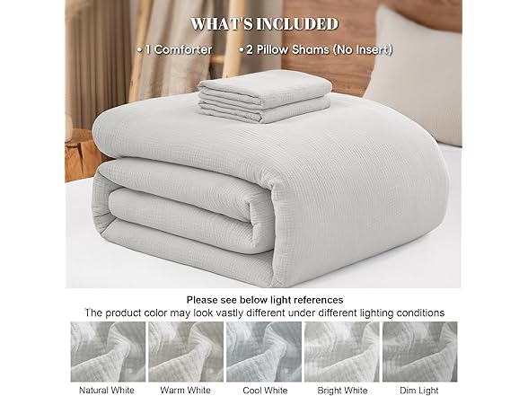 Light Grey King Cotton Comforter Set