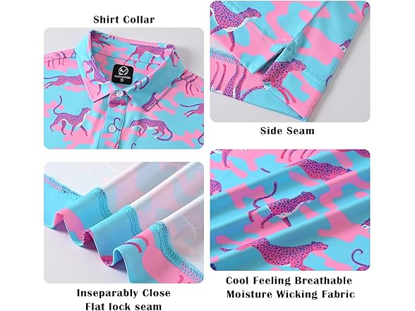 Mens Golf Shirt Moisture Wicking Dry