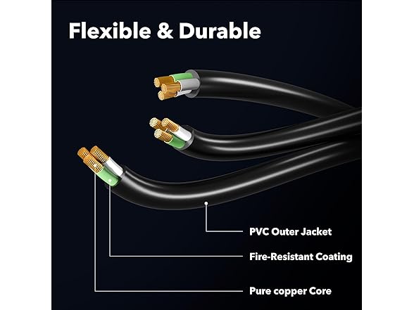Clear Power 8 ft Extension Cord - 16/3 SJTW