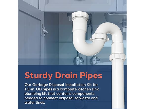 PlumbCraft 1.5-in. OD White Garbage Disposal Kit