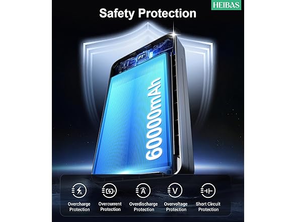 HEIBAS 60,000mAh Portable Charger Power Bank