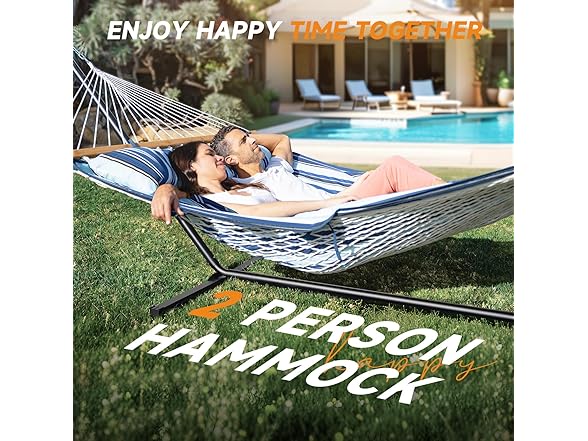 Everyfun 2 Person Outdoor Hammock with Stand
