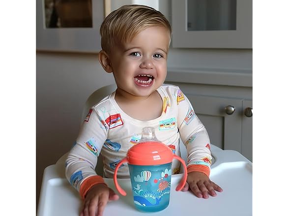 Nuby No-Spill Two Handle Baby’s First Cup,2PK